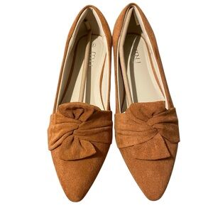 Musshoe Women’s Elegant Brown Bow Flats Size 9